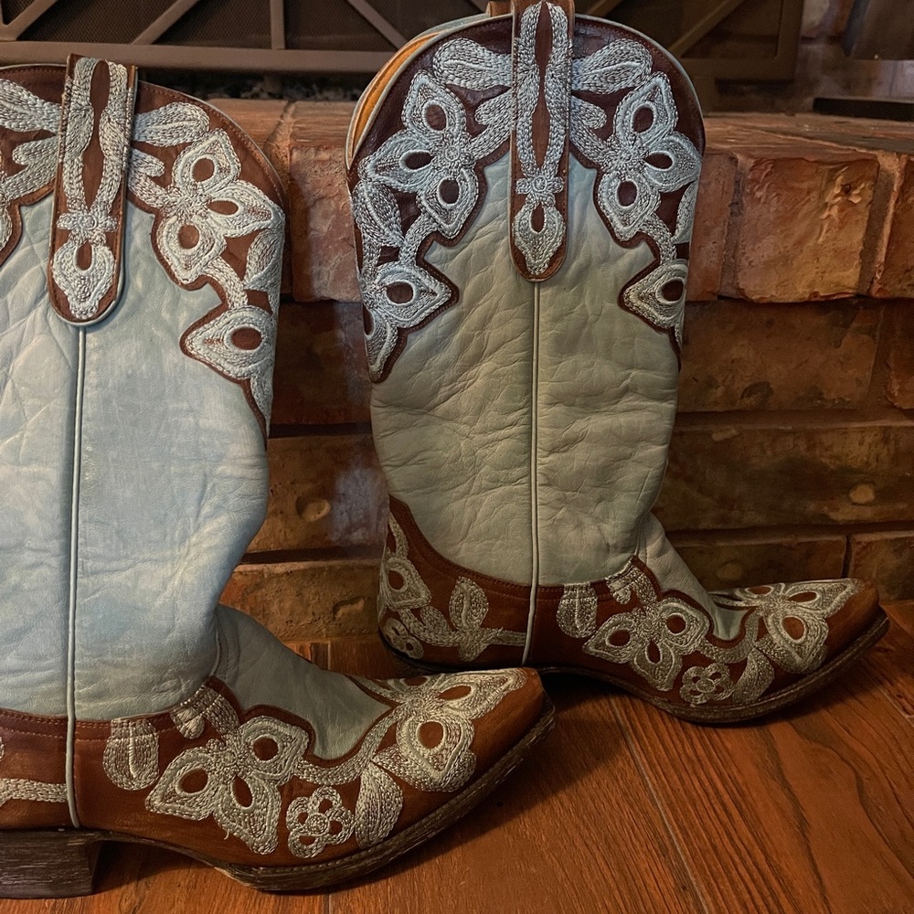 Old Gringo Brown and Teal Boots